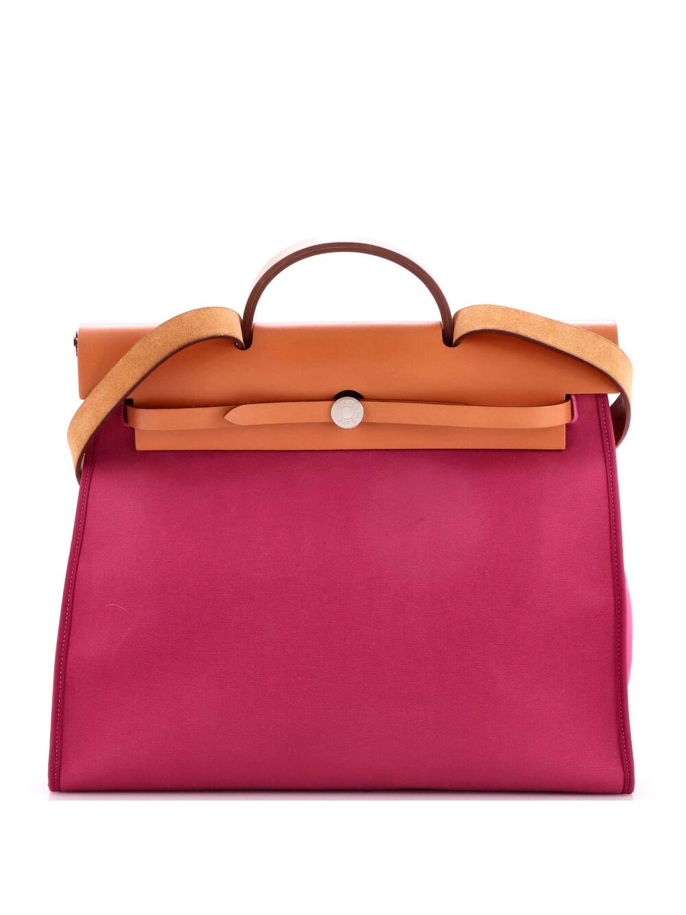 Hermes Herbag Zip Leather And Toile 39 #261164H21B